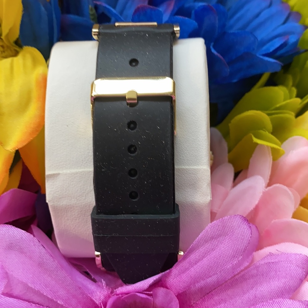 NEW* MEN BLACK GOLD ICY BLING SILICON WATCH - Picture 6 of 6